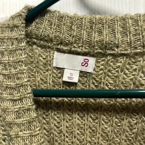SO green/tan oversized knit sweater - Picture 3 of 4